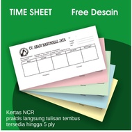 TIME SHEET PRINTING WORK/ FORM, NCR COTTON PAPER
