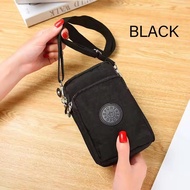 Tas Selempang HP Handphone Nylon Praktis Mini Pouch Tempat Kunci Kabel Earphone Sling Bag