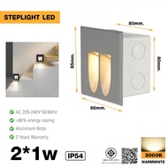 LOCAL789 EILON 2x1W Step Lamp Warm Light Model Tl-703/DGR Dark Gray Shop
