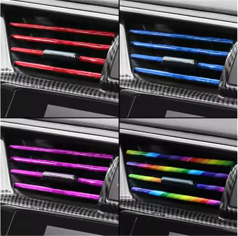 10pcs car styling air outlet trim strips parts for Subaru R1 Pleo Baja B5-TPH Forester Ascent XV WRX