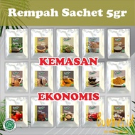 Rempah-Rempah Sachet Bumbies Product Kemasan ekonomis 5gr | Biji Wijen Bawang Putih Bawang Bombay Bawang Merah Jahe Cabai Cabe Garam Himalaya Jinten Kayu Manis Kunyit Lada hitam lada putih ngohiong paprika oregano parsley thyme basil rosemary kare india