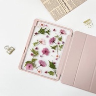 粉紅芳菲手工押花iPad外殼 iPad Air 11寸 13寸 iPad Pro 11寸13