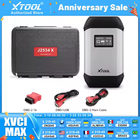 XTOOL XVCI MAX J2534 Programming ECU Coding Automotive Diagnostic Tools Key Program For GM/Ford/Toyo