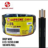 SUPREME TELEPHONE CABLE 1 ROLL (100 METERS) DROP WIRE CABLE OUTDOOR CABLE U-ES 1x2x0.6mm