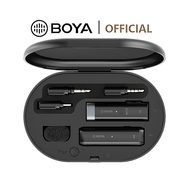 BOYA BY-WM3D Wireless Lavalier Microphone Digital Lightning Mini Lapel Mic with Charging Case for iOS Devices Smartphones 2.4 GHz Plug and Play