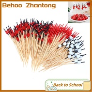 Behoo 100x12cm Heart Bamboo Pick buffet เค้กผลไม้ส้อมปาร์ตี้ขนมสลัด STICK