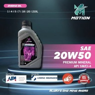 SARAWAK-MOTION Mineral API SM CI4 Petrol Diesel Engine Oil Car Lubricant (20W50/1L)