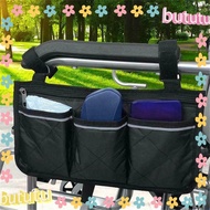 BUTUTU Wheelchair Side Bag Travel Reflective Strip Multi-pocketed Armrest Pouch