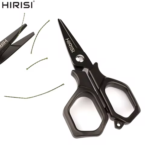 Hirisi Carp Fishing Scissors Stainless Steel Rust-Proof Scissor Fishing Line Cutter for Braid/PE Lin