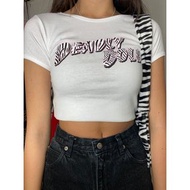 - DEADLY DOLL ZEBRA BABY TEE - Y2K BABY TEE - Y2K CROP - Y2K OUTFIT - AESTHETIC STYLE