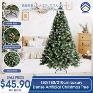 ODOROKU 150/180/210cm Premium Artificial Christmas Tree with Pine Cones Luxury Premium 5ft 6ft 7ft C