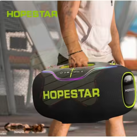 High Quality Hopestar A80 Subwoofer - Portable RGB Speaker with IPX6 Waterproof, Mini Microphone & R