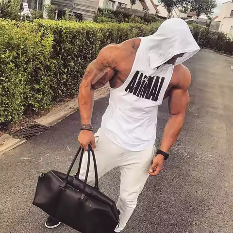 Top Brands Gym T-shirt Man Sleeveless Sweatshirt Gym Clothing Men Bodybuilding Clothes Men's Singlet
