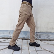 กางเกงยุทธวิธี  กางเกงยุทธวิธีผู้ชายกางเกงพรางกลางแจ้งสวมใส่หลวมหลายกระเป๋ากางเกงฝึก IX7 IX7 หมาป่าส