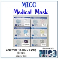 Mico Mask 3-Ply Disposable Medical Mask Adults Kids