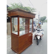 booth kayu jati Belanda murah gerobak jualan gerobak minimalis modern
