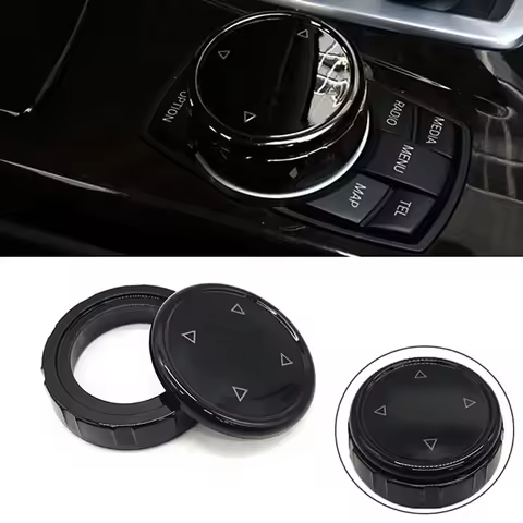 Car Multimedia Button iDrive Knob Cover Trim Decoration Sticker ABS for BMW 1/3/5 Series F10 F20 F30