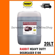 RABBIT HEAVY DUTY DEGREASER E100 - 20Lt - chemical cuci penggali / Engine Degreaser Alkaline For Oil and Engine Cleaner
