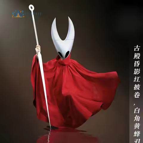 New Knight Mask Cloak Game Hollow Cosplay Costume Hornet Uniform Halloween Carnival Party Role Play 