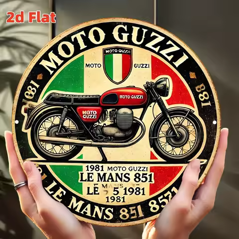 2D Flat "Motorcycle Motorcycle Logo" Interpreting Italian Motorcycling Legend | Retro Motorcycle Bad