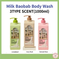 [MILK BAOBAB]Milk Baobab Body Wash 1000ml 3type Scent From Korea