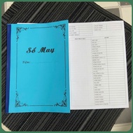 Sewing book -200 pages used to record customer information and detailed measurements when sewing