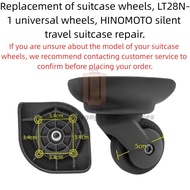 2pcs HINOMOTO LT28N Silent Luggage Wheel Replacement | Universal Single Suitcase Caster Repair Parts