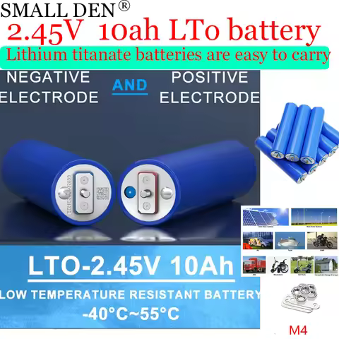 1-100PCS LTO 2.3V/2.45V 10Ah rechargeable Lithium titanate Battery 10000mAh LTO-32145 DIY 12v 24v el