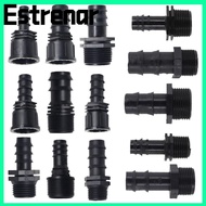 ESTRENAR Garden Hose Barb Connector, 16mm 20mm 25mm PE Screw Joint, Female Male Thread 1/2 3/4 To 1/