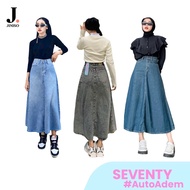 JINISO Highwaist Basic Seventy Long Jeans Skirt CODE S9U4