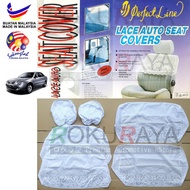 Proton Waja Campro (2007) Lace Auto Seat Cover Half Cover Set Car Care Interior Accessories Complete