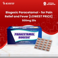 Biogesic Paracetamol 500mg 20s - for Pain Relief and Fever [LOWEST PRICE]