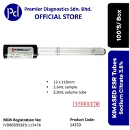 Kima KIMASED ESR Tube (100's/box) Exp 31/07/2025