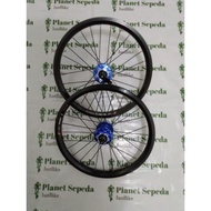 Wheelset Araya BT550 16 349 Hub Pacific B409 Black SS Fingerbiru