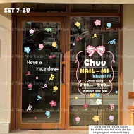 Have a nice day cute decorative sticker set for mirrors and shop glasses 38