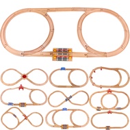 Wooden Railway Train Track Set Ring Track Circular Orbit Assemble Accessories Fit for Thomas Biro Train Toys for Children Gifts