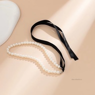 Elegant Boho Pearl choker สร้อยคอวินเทจไข่มุกสร้อยคอลูกปัดเค้นคอสำหรับผู้หญิงและสาว ๆ ปาร์ตี้ประจำวั