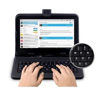 DBEE Wired Keyboard Flip Holster Case For Android Tablet Unique PU Leather with Keypad compatible for  Tab 3 &amp; Tab 5; Lenovoi Tab 3 &amp; Tab 5; Samsung Galaxy Tab