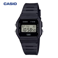 Casio F-91WB นาฬิกาสำหรับผู้ชายและผู้หญิงควอตซ์กันน้ำขนาดเล็กจอแสดงผลดิจิตอลแบบสบายๆสำหรับนักเรียน W