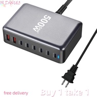 MIZ ที่ชาร์จโทรศัพท์ GAN USB Type-C 500W สำหรับ iPhone สำหรับ Samsung Huawei Xiaomi PD ชาร์จเร็วเดสก