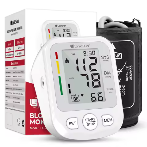 LinkSun 2005-1 Blood Pressure Monitor Tensiometer 22-42cm Upper Arm Blood Pressure Checker Digital B