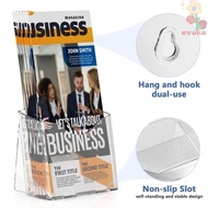AVUKA Pamphlet Holder, Countertop Acrylic A6 Brochure Holder, Booklet Transparent Portable Clear Fly