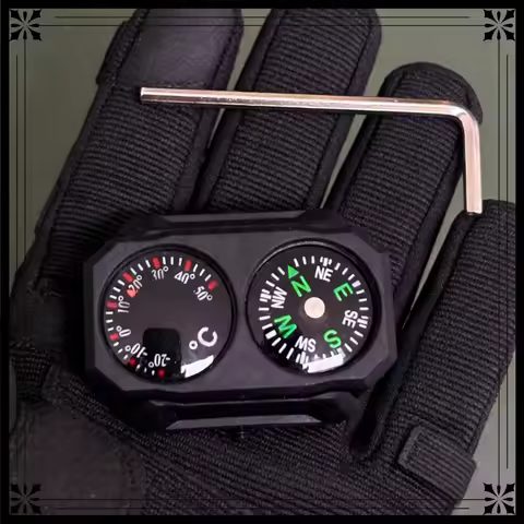 2026 SLR416 Precision Outdoor Tactical Tool Mini Universal Compass Thermometer Fit 20MM Rail