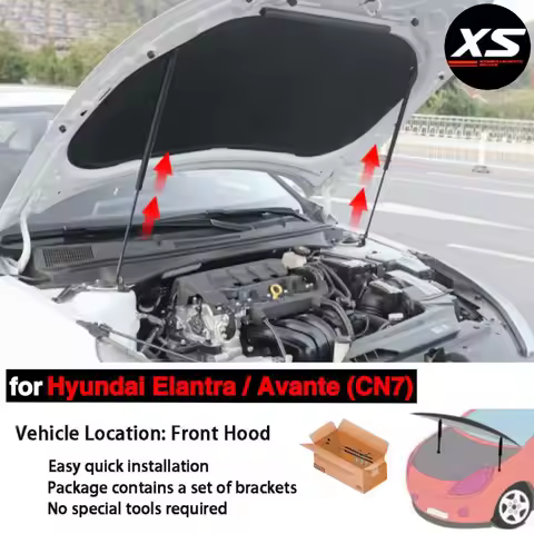 Hood Struts For Hyundai Elantra N CN7 Avante i30 Sedan 2020-2025 Front Bonnet Modify Lift Support Sh