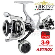 AJIKING REEL ASTROX SALTWATER / FRESHWATER SPINNING REEL Max Drag up to 9kg
