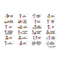 24 Behaviour and Discipline Sticker For Reward Chart Chores Work