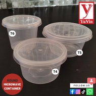 Plastic Container with Lid / 4oz 100ml / 5oz 165ml / 6oz 145ml Round Container/ Bekas Cup Dadih Tage