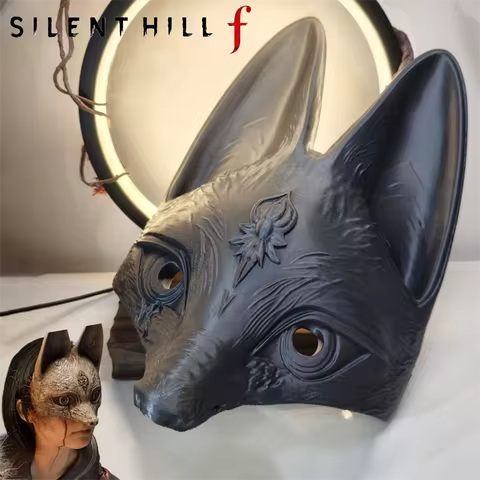 Game Silent Hill f ‌Shimizu Hinako Fox Cosplay Costume Mask Helmet Visor Plastic Accessories Headgea