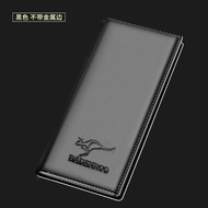 Dompet lelaki kangguru dompet panjang kulit lembut lelaki kulit berkapasiti besar beg pemuda multifu