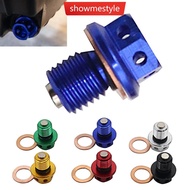SMS M12 x 1.5 Magnetic Oil Drain Plug Bolt Screw Washer Gasket For Yamaha YZF-R3 YZF-R25 MT-03 MT-25